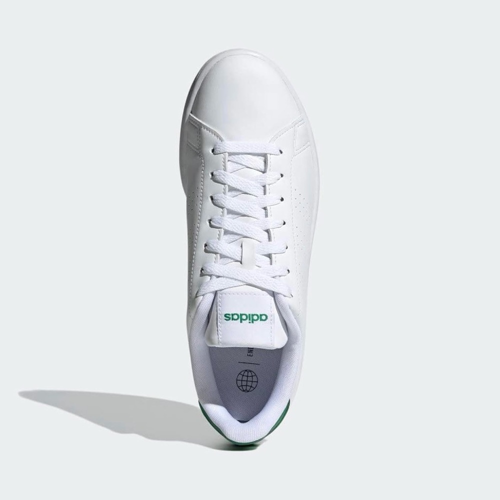Adidas Advantage - Classic White with Green Detail - Picture 2 of 12